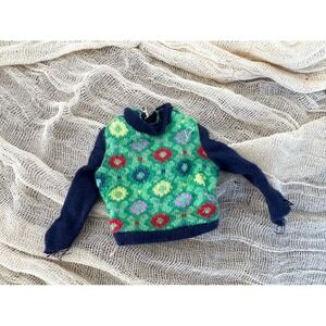 1960s Barbie Knit Hit Sweater argyle style‎ #1621 Mattel green blue